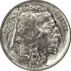 1935-P Nickel Indian Head Nickel Coins For Sale