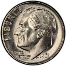 1961-D Denver Ten Cent Brilliant Uncirculated Roosevelt Silver Dime! 