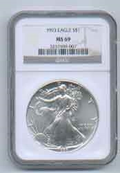 NGC MS69 1993 American Silver Eagle