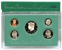 Details about   1996 S UNITED STATES US MINT 5 COIN CLAD PROOF SET w/COA & Box 