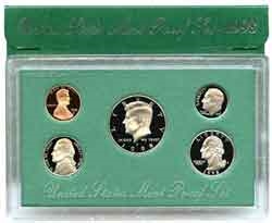 1998 Silver Premier Proof Coin Set US Mint