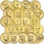 Complete Set of Presidential One Dollar Coins with Album 2007 to 2016  P Mint 